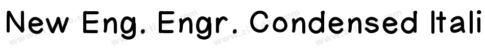 New Eng. Engr. Condensed Italic字体转换